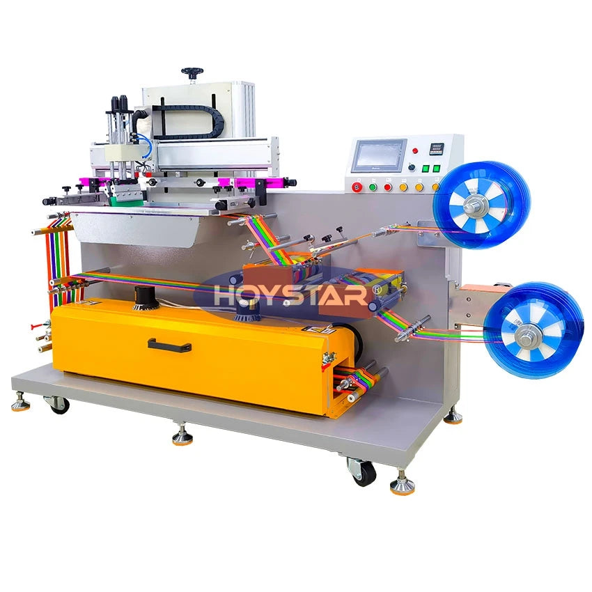 Satin Ribbon Printer Lanyard Screen Printing Machine Roll to Roll Label Cotton Tape Serigraphy Machine