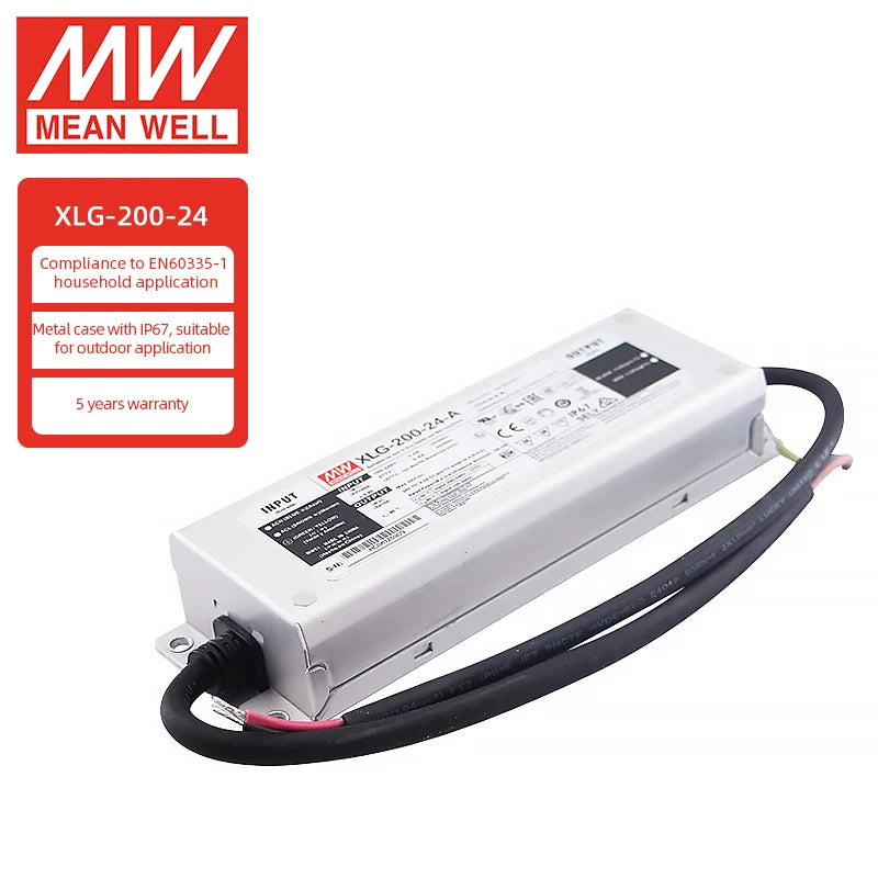 Mean Well XLG-200-24-A Dimmable 200W Easy to Install 24V LED Switching Power LED Driver