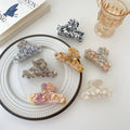 DOWELL Wholesale Korean Retro Hair Accessories Medium Acetate Crystal Flower Hair Claw Clips for Women