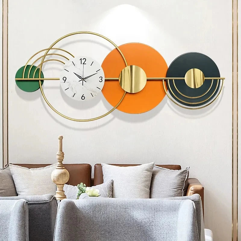 116x50cm Gold Luxury Home Decor Wall Clock Living Room Simple Modern Hanging Watch Art  3d Wall Clock Dropshipping DDP WEEE
