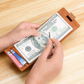 New Thin Minimalist Leather Bulk Rfid Protection Money Clip Wallet Metal Slim Wallet