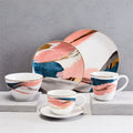 New Design Modern Colorful Eco-Friendly Porcelain Dinner Plates Personalized Bulk Shape Restaurant Use Bohemian Style 8''/10''