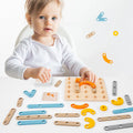 2025 Wooden Montessori Toddler Toys Early Educational Toys Children Nail Board Jigsaw Puzzles Children'S Puzzle