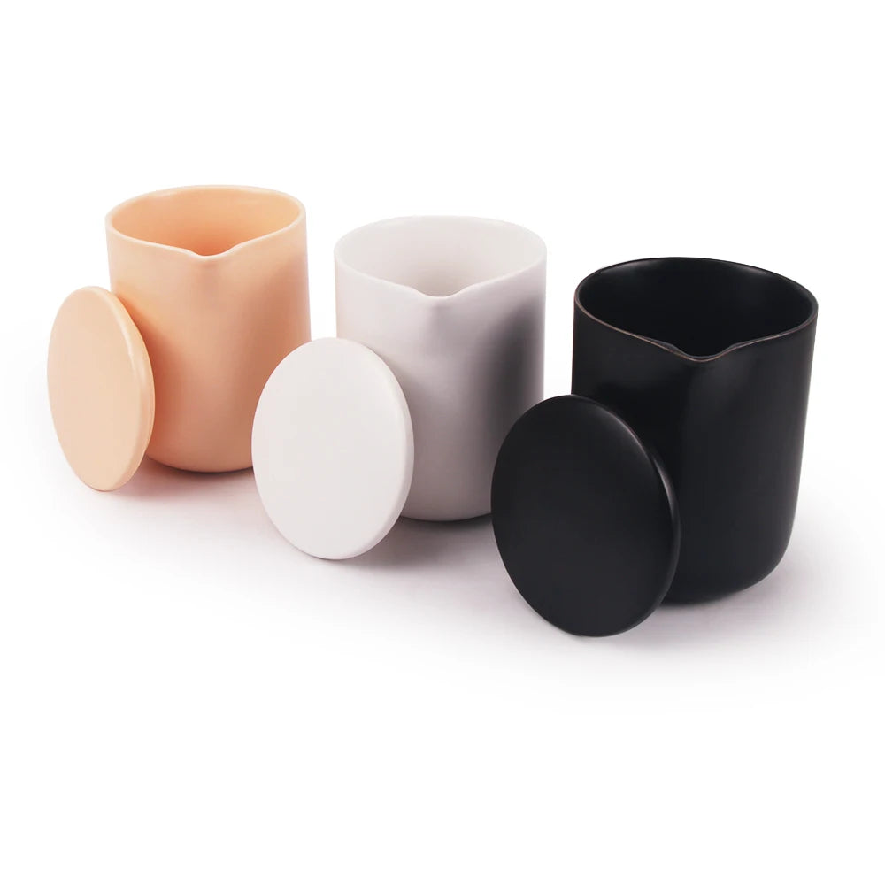 Wholesale Eco Friendly Candle Jars in Bulk Massage Candle Jar With Spout Cork Lid