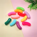 100Piece 10*24MM Mixed Pastel Color Resin Jelly Bean Candy Cabochon Ornaments Kawaii Jellybean DIY Craft Decor Embellishment