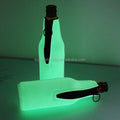 Plain Luminous PU Leather Neoprene Beer Bottle Cooler Glow in the Dark 12 oz Beer Bottle Sleeve Holder