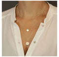 EManco Multi Layered Necklace Stainless Steel Pendant Necklace for Women Gold Choker Link Chain Necklace Set Trendy Jewelry