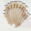 Custom Logo 8cm Wooden Honey Stir Bar Long Stick with Practical Mixing Handle Dipper for Kitchen Logo Gifts Kitchenware