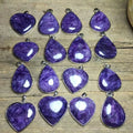 Charoite Pendant Natural Crystal S925 Charoite Pendant for Decoration