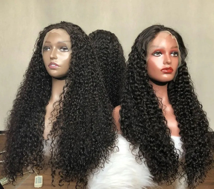 Wholesale 100% Brazilian Human Hair HD Transparent Swiss Lace Wig Curly Cuticle Aligned Lace Front Wigs