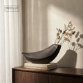 Merlin Living Banana Boat Shape Vases Lacquer Ceramic Art Ornament Mattewabi-Sabi Gadgets Home Decor With Clay Vase