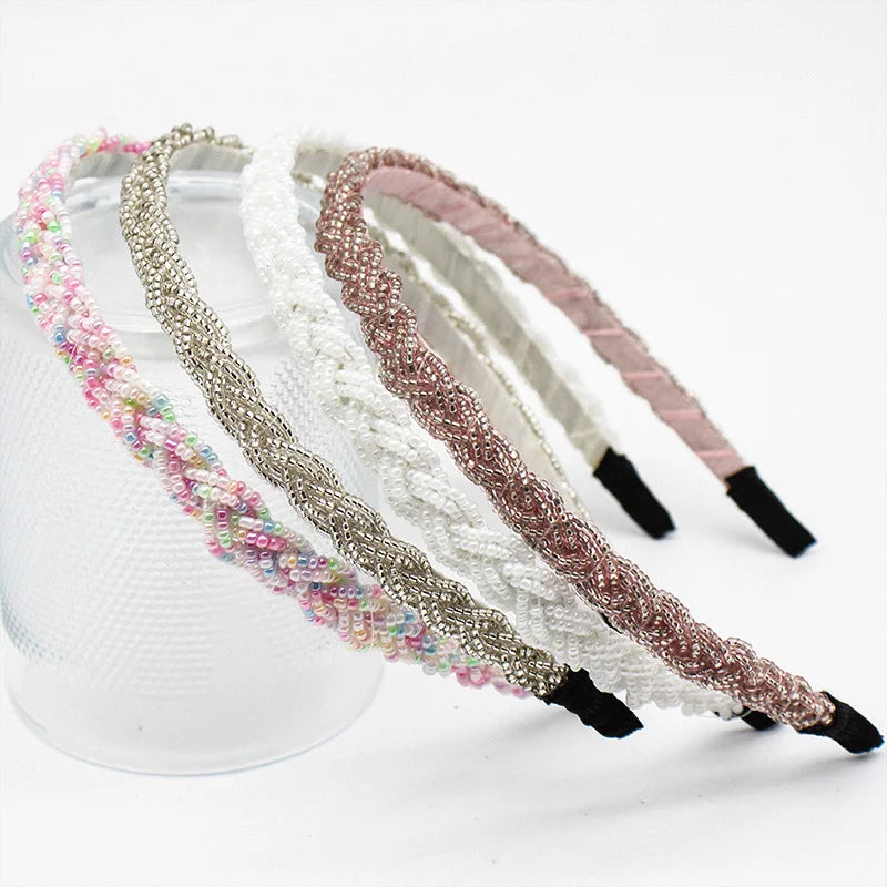 Wholesale Luxury String of Bead Pearl Headband Hair Hoop for Women Girls Daily Hair Decoration Accessories