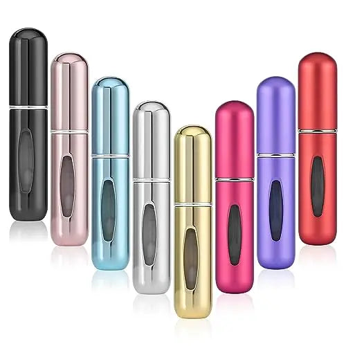 OEM/ODM Luxury 5ml Aluminum Perfume Atomizer Reusable Travel Mini Portable Size Refillable Aluminum Perfume Bottle with Spray