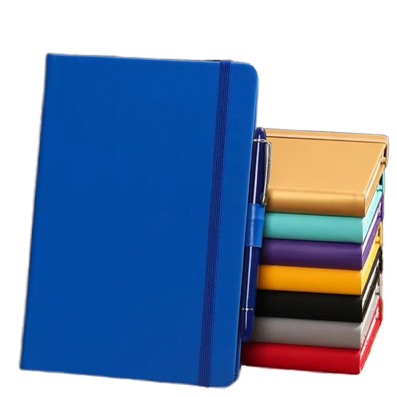 Custom Lovely Leather Cover Eco Friendly Slim Portable Savings Binder Notebook for Education & Travel