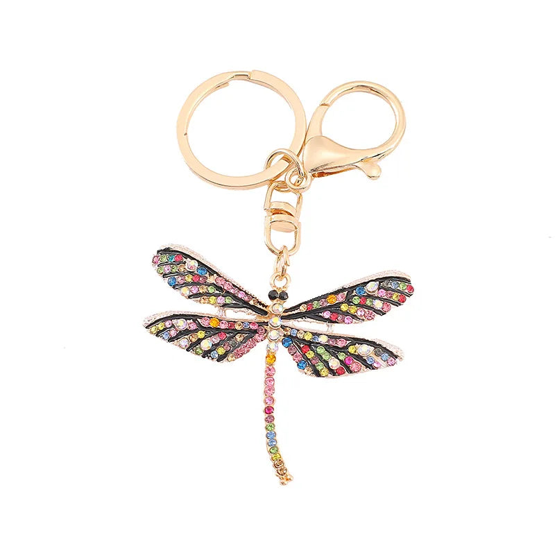 Factory Price Butterfly Keychain Metal Key Ring School Supplies Car Bag Phone Accessories Key Chain Keyring