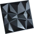 UDK Factory Price Easy DIY PVC 3D Geometric Wall Panel No Glue on Back Wall Board Background Deco Matte Black