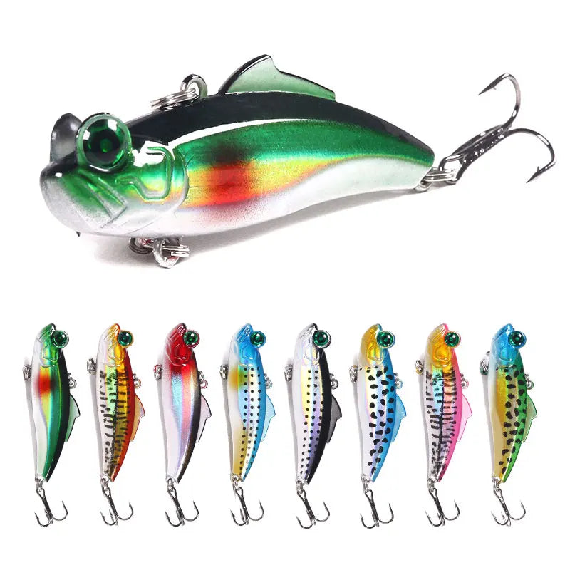 Wholesale VI038 6.5cm 12.7g Artificial Hard VIB Baits Fancy Big Frog Eyes Vibration Fishing Lures