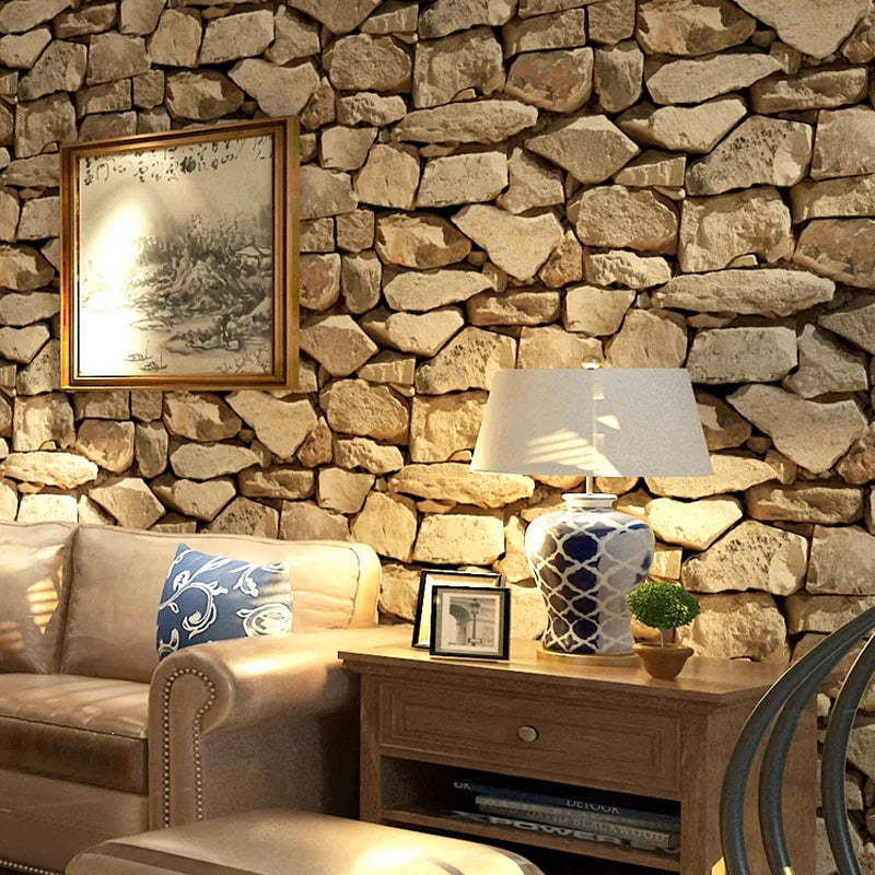 Rustic 3D Bricks Wallpaper PVC Wall Paper Stone Restaurant Cloth Shop Home Decoration Chinese Style Vinyl Paper Rolls