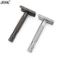 Mens Stainless Steel Single Blade Safety Razor with Bamboo Handle