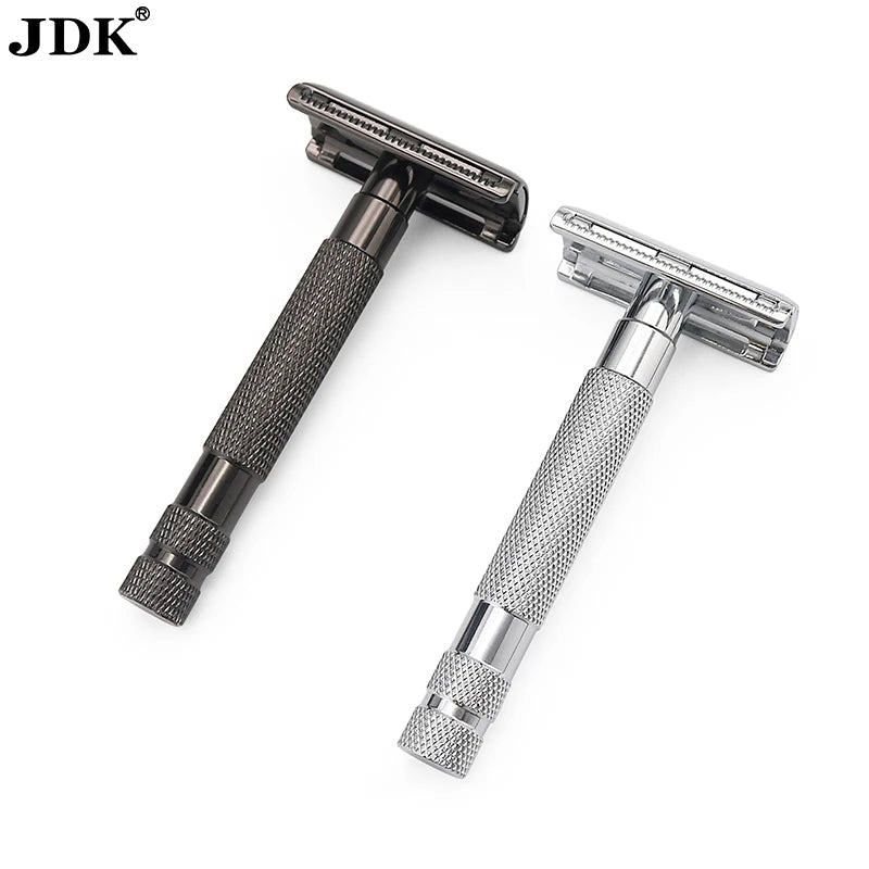 Mens Stainless Steel Single Blade Safety Razor with Bamboo Handle