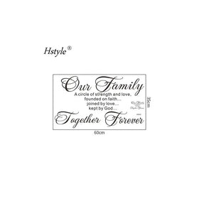 Hstyle 2 Pieces Vinyl Wall Quotes Stickers Faith Hope Love Family Scripture Wall Bible Verse Inspirational Sayings Stickers