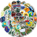 Vi- Zhaobao 50pcs Die Cut Outdoor Travel Sticker Pack  for Kids Skateboard Phone  Laptop Luggage Random Stickers