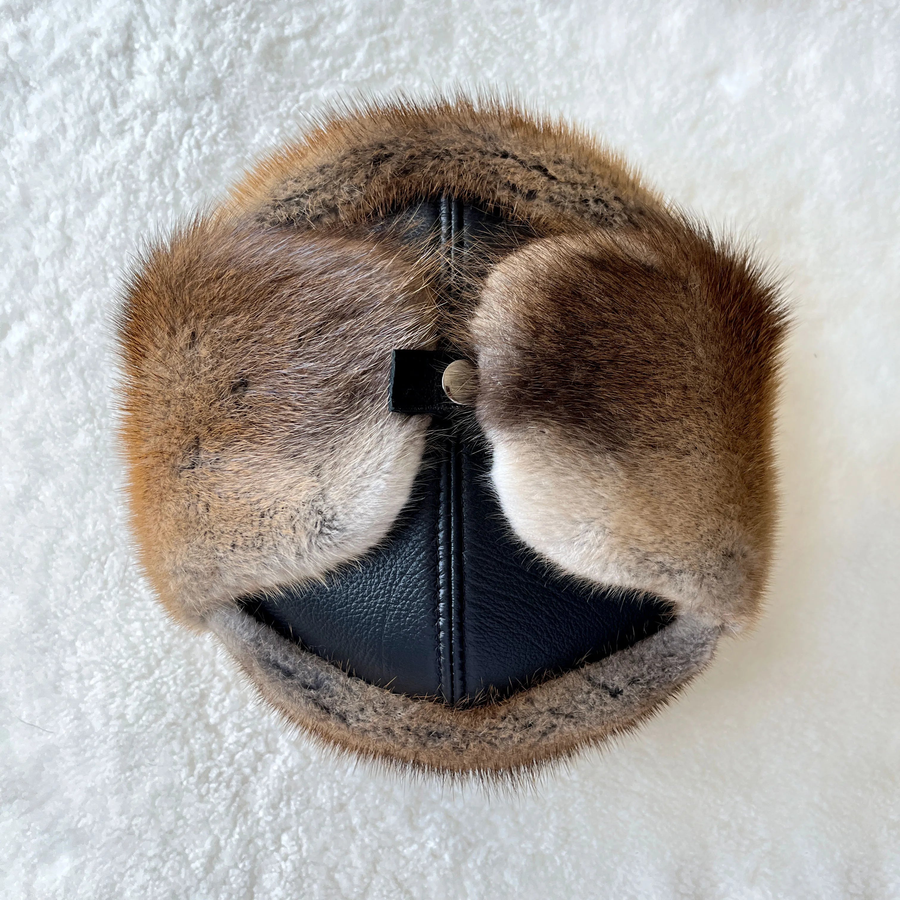 Sample Support 2026 Winter Men's Aviator Hat High Quality New Style Fashion Sheepskin Hat with Mink Fur
