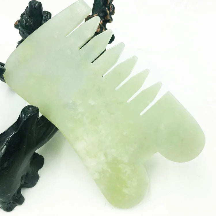HZ Diy Factory Made Tool Real Facial Roller and Gua Sha Set Xiuyan Jade Comb With Price Crystal Jewelry