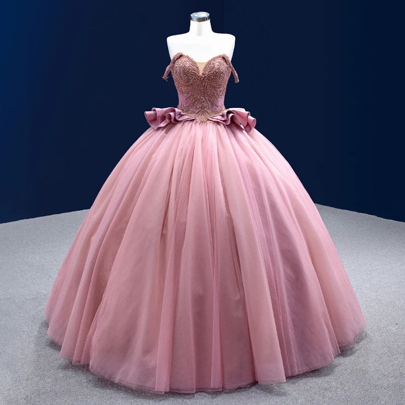 Rsm222162 Lace Fabric Dress New Sample Party Prom Lady Fashion Western Luxury Latest Design Formal Evening Gowns
