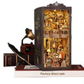 Hamaileon Wonder Library 3D DIY Puzzles Kit LED Light Book Nook Miniature House for Home Decor and Gift Bookend
