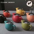 12oz 350ml 500ml  Heat Resistant Ceramic Tea Pot Kettle with Stainless Steel Infuser for Coffee and Loose Leaf Blooming Tea