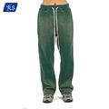 YLS Custom Men's Streetwear Sweatpants Mid Boot Cut Vintage Distressed Acid Wash Flare Design Cotton Polyester Boot Cut Vintage