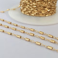 Vintage 1.7mm Tube Chain for Jewelry Making 14K Gold Filled Bracelet Chain
