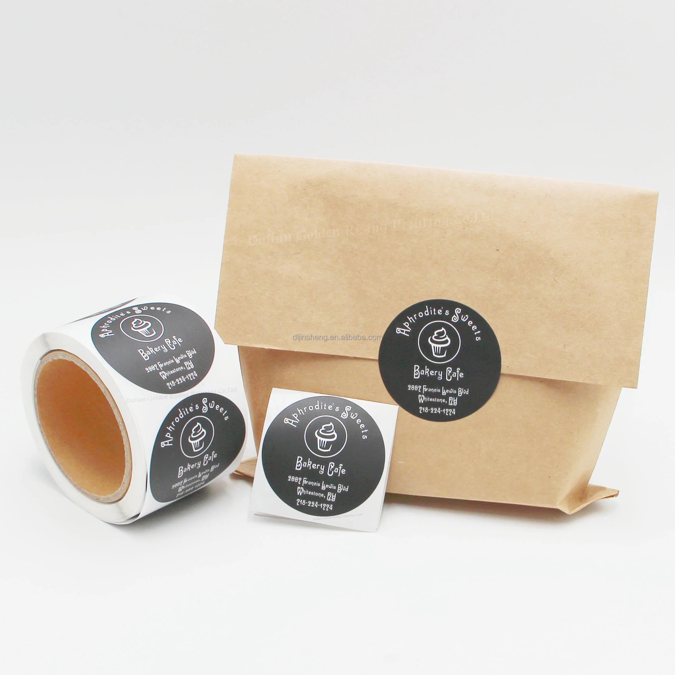 Customize Stickers 2 Inch Round Matt Surface Waterproof Labels Personalized Logo Label Sticker for Kraft Paper Bags