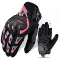 SUOMY Lady Summer Motorcycle Gloves Women Teens Girls Full Finger Moto Racing Touch Screen Motocross Gloves Female Pink S-XXL MegaBDM