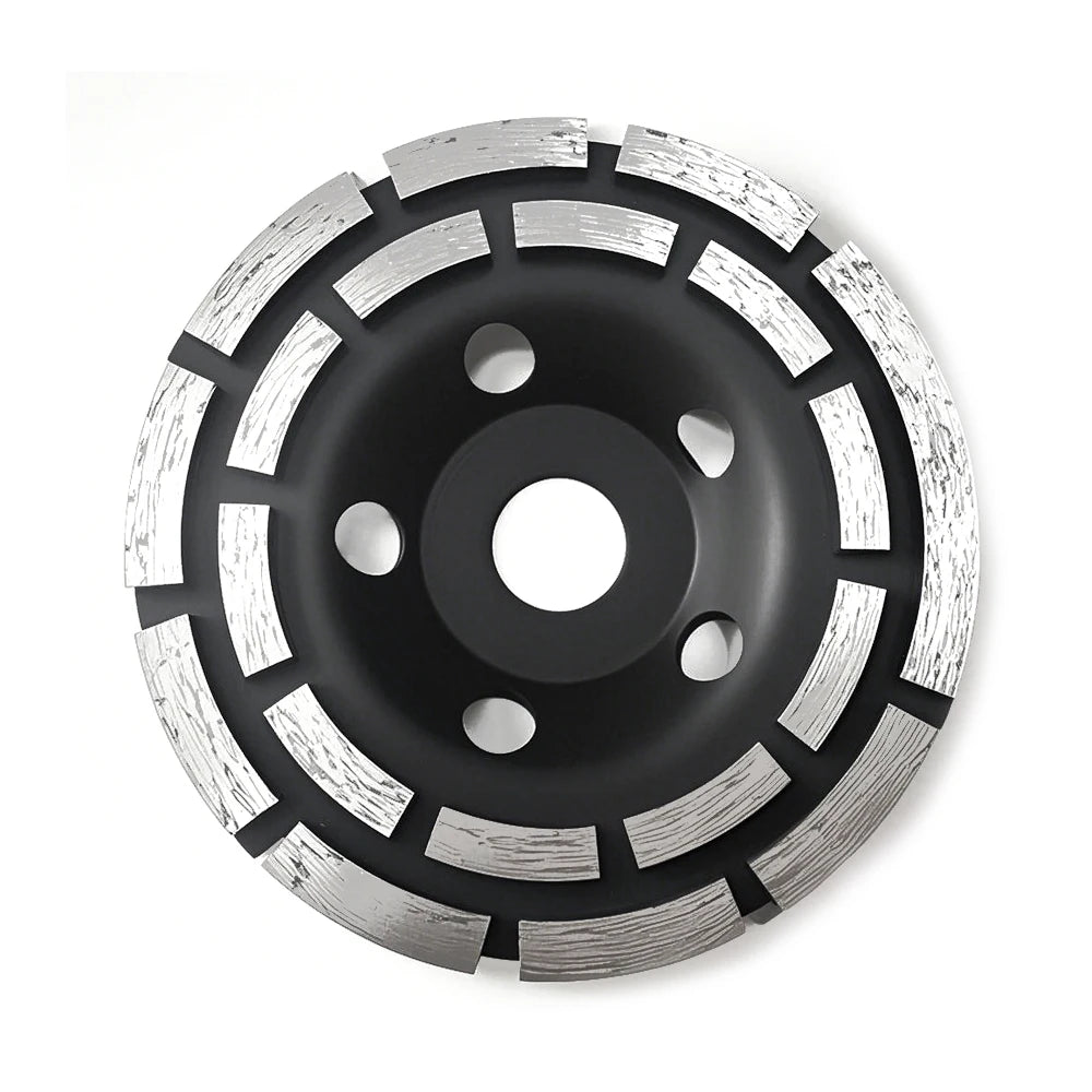 Double Row Diamond Grinding Cup Wheel for Concrete Floor Granite Marble Brick Masonry Angle Grinder Surface Polishing Tool
