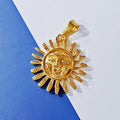Custom Exquisite Sun Flower Pendant Gold Plated Stainless Steel Charms Boho Sunshine Necklace Pendant Women Gift