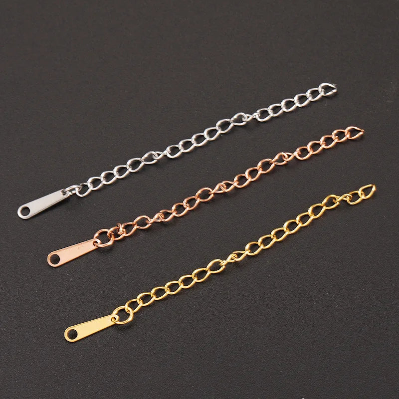 Direct Selling Gold Plated Necklace Extension Chain Extender Stainless Steel Chain Extenders for Necklaces Accessory