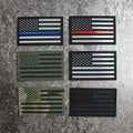 3D Multicam US IR Infrared Reversed Patch American Flag  Nylon Reflective Hook Loop Emblem Tactical Patches for Clothing