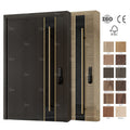 Italy Standard Custom Wood Veneer Main Wooden Entrance Doors Security Pivot Door Modern Black Pivot Front Door