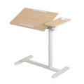 ADA Pneumatic Gas Lifting Adjustable Height Overbed Laptop Desk Durable Table With Square Shape and Wheels