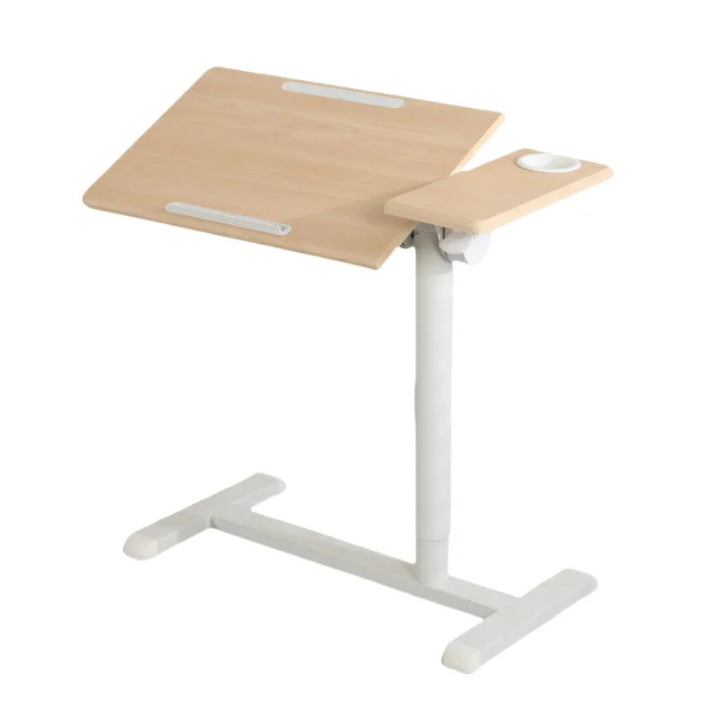 ADA Pneumatic Gas Lifting Adjustable Height Overbed Laptop Desk Durable Table With Square Shape and Wheels