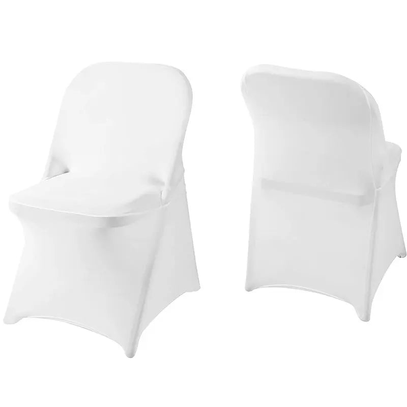 Stretch Spandex Folding Chair Cover for Wedding Party Dining Banquet Event White Chair Cover