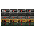 Wholesale Large Blood Type Luminous PVC A+ B+ AB+ O+ Tactical Morale Badge Hook and Loop Patches