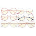 XH91216 Unisex Titanium Eyeglasses Blue Light Blocking Diamond Vivid Color Metal Butterfly Fashionable Decoration for Men Women