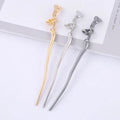 Vintage Wavy Hair Stick Wand Chop Hair Pin Girls Metal Hairpins Geometric Line Hair Chopsticks Accessories for Women