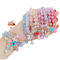 Factory Wholesale Men's Fashion Crystal for Imitation Jade Bead Bracelet Girls' Flower butterfly Bead Jewelry Bracelet
