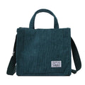 New Corduroy Large Capacity Square Bag Crossbody Handbag Tote Bags Trendy Shoulder Messenger Bag for Women