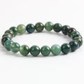 Fashion Jewelry Bracelets for Men and Women  Green Natural Stone Gemstone Beaded Gift High Quality