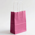 KM  26*12*33cm Purple White Kraft Paper Merchandise Bags with Reinforced Bottom Custom Logo for Boutique Retail